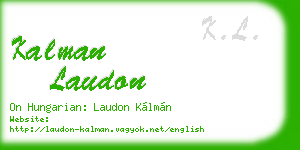 kalman laudon business card
